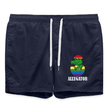Allygator Hetero-allied alligator - Swim Trunks - french navy - Front - AI Model Male 185 light (185cm)