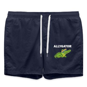 Allygator Hetero-allied alligator - Swim Trunks - french navy - Front - AI Model Male 185 light (185cm)