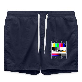 Testbild Error 404 Kostüm Nicht Gefunden Karneval - Badeshorts - French Navy - Vorne - AI Model Male 185 light (185cm)