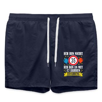 Ich Bin Nicht 35 Ich Bin 18 Mit 17 Jahren - Badeshorts - French Navy - Vorne - AI Model Male 185 light (185cm)
