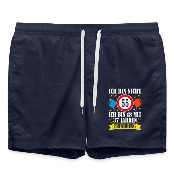 Ich Bin Nicht 55 Ich Bin 18 Mit 37 Jahren - Badeshorts - French Navy - Vorne - AI Model Male 185 light (185cm)
