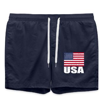 Drapeau de cerf - Short de bain - bleu marine - Devant - AI Model Male 185 light (185cm)