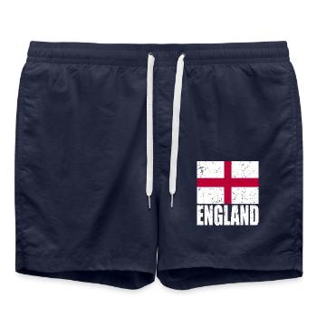 Drapeau de l’Angleterre - Short de bain - bleu marine - Devant - AI Model Male 185 light (185cm)