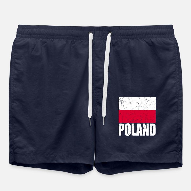 Polen Fahne - Badeshorts - French Navy