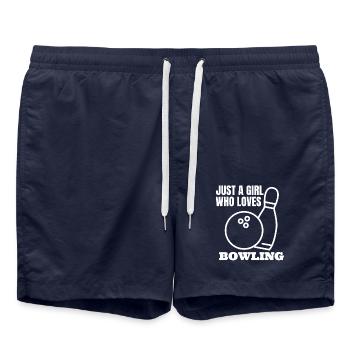 Bowling Cone Gift Bowling Ball Bowling Bowler - Swim Trunks - french navy - Front - AI Model Male 185 light (185cm)