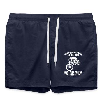 Cycling Bike Cycling Mountain Bike Bike Tour - Swim Trunks - french navy - Front - AI Model Male 185 light (185cm)
