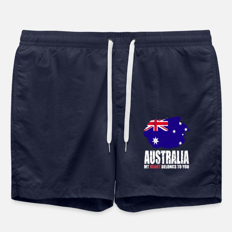 Australia Flag - Swim Trunks - french navy