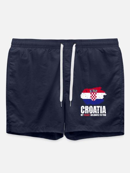 Croatia Flag - Swim Trunks - french navy