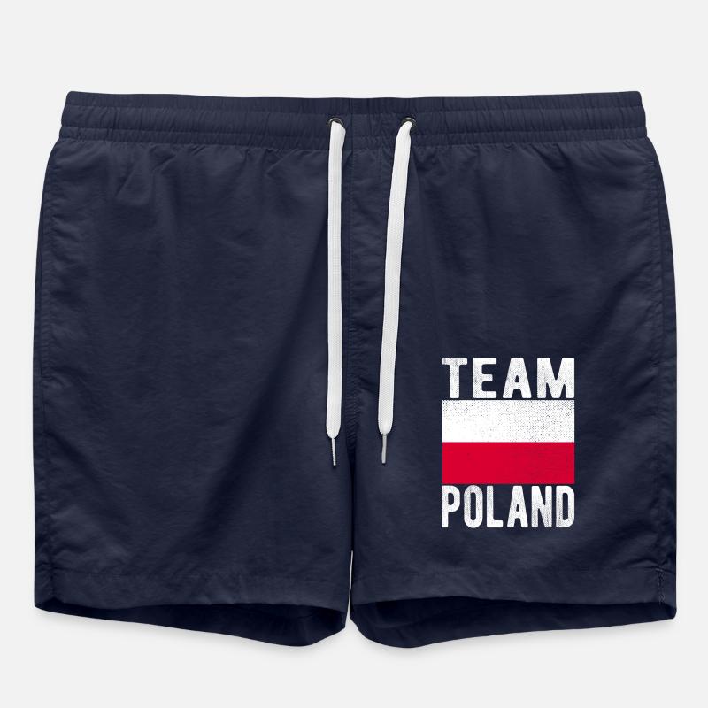 Poland Flag - Swim Trunks - french navy