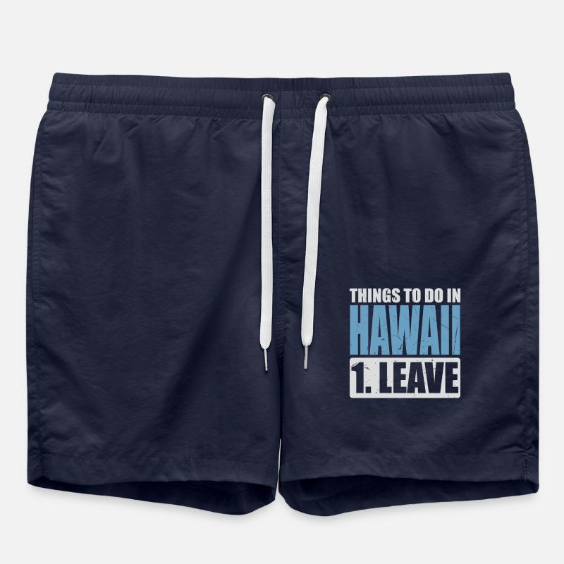 Hawaii Memes - Swim Trunks - french navy