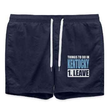 Kentucky Meme - Swim Trunks - french navy - Front - AI Model Male 185 light (185cm)