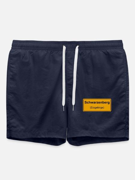 Schwarzenberg Erzgebirge Ortsschild - Badeshorts - French Navy