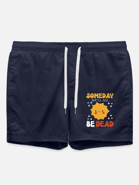 Un jour, nous serons tous morts Dessin animé Sun - Short de bain - bleu marine