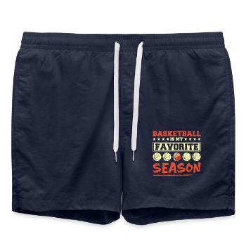 Basketball is my favorite season - Swim Trunks - french navy - Front - AI Model Male 185 light (185cm)
