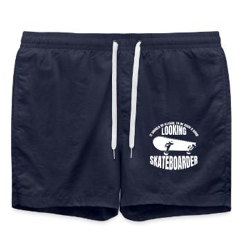 Skateboard Skater Skating Skateboarding Longboard - Short de bain - bleu marine - Devant - AI Model Male 185 light (185cm)