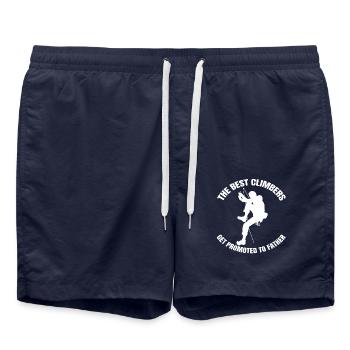 Klettern Berge Bergsteigen Berg Wandern Bouldern - Badeshorts - French Navy - Vorne - AI Model Male 185 light (185cm)