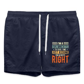 Femme - Short de bain - bleu marine - Devant - AI Model Male 185 light (185cm)
