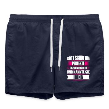 Erzgebirge Frau Namen Sachsen Irina - Badeshorts - French Navy - Vorne - AI Model Male 185 light (185cm)