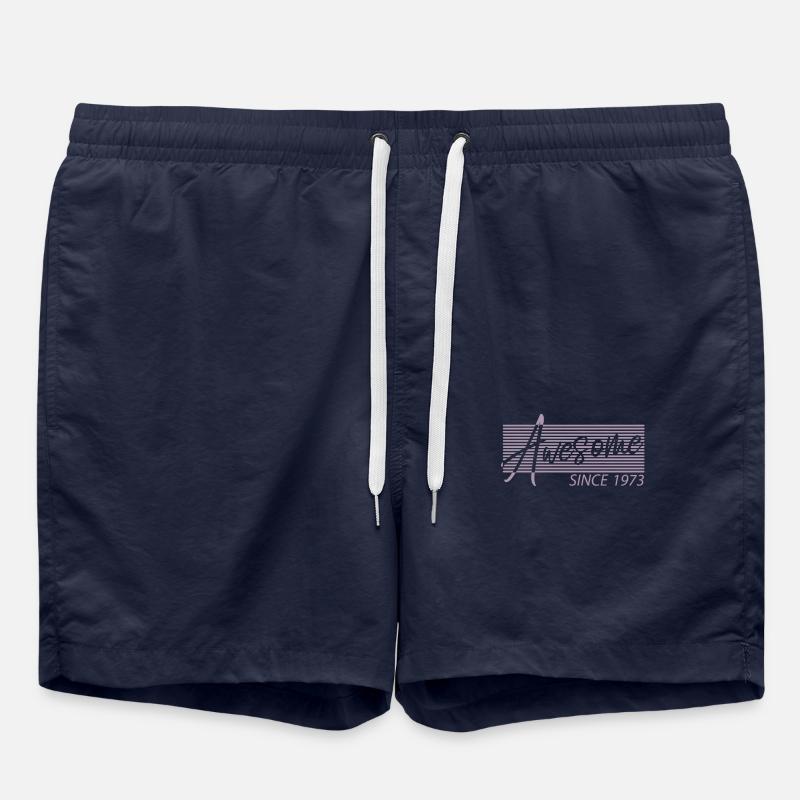 Birthday Gifts Awesome Since 1973 - Swim Trunks - french navy
