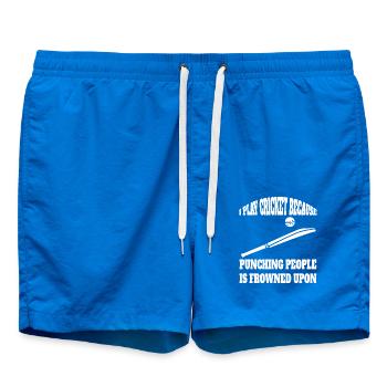 Cricket Gift Cricket Slogan Cricket Fan Team - Short de bain - cobalt blue - Devant