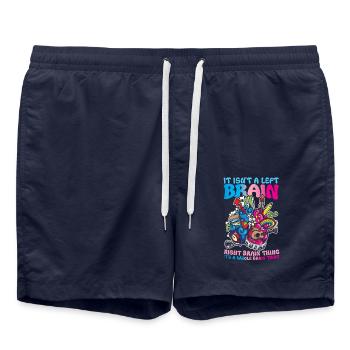 It Isn't A Left Brain Right Brain Thing Its A - Badeshorts - French Navy - Vorne - AI Model Male 185 light (185cm)