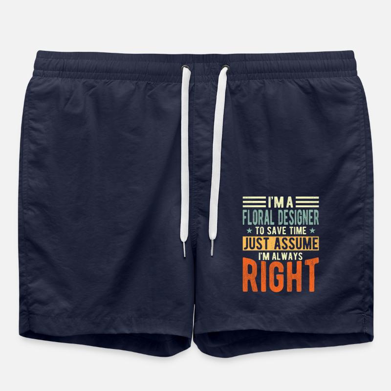 Floral Designer - Swim Trunks - french navy