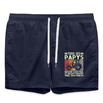 Les meilleurs papys conduisent des tracteurs - Short de bain - bleu marine - Devant - AI Model Male 185 light (185cm)