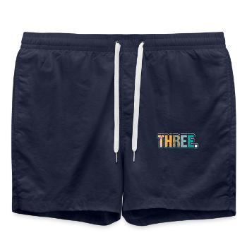 3rd Birthday Kids Toodler Third Birthday - Swim Trunks - french navy - Front - AI Model Male 185 light (185cm)