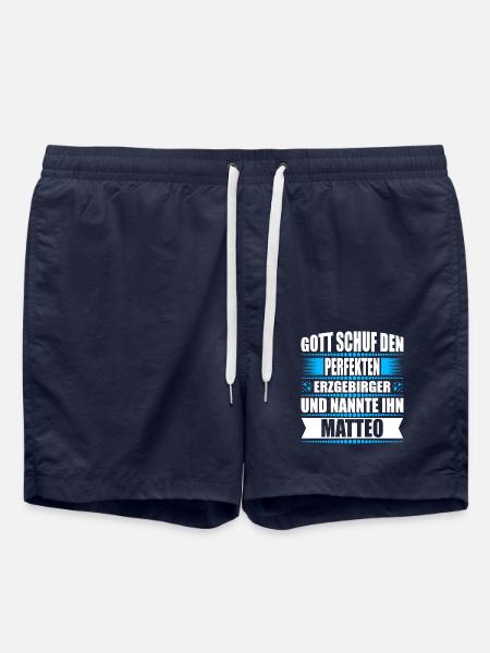 Erzgebirge Mann Namen Sachsen Matteo - Badeshorts - French Navy