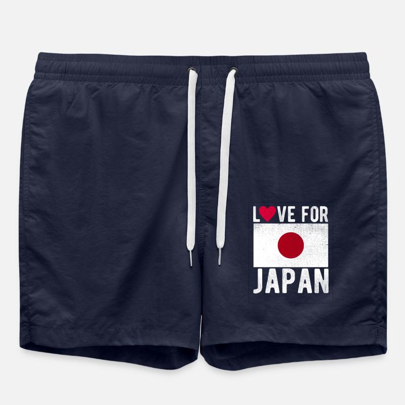 Japan Flag - Swim Trunks - french navy