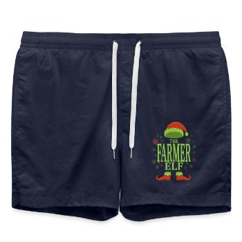 Elfe fermier de Noël - Short de bain - bleu marine - Devant - AI Model Male 185 light (185cm)