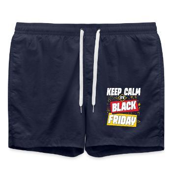 Keep Calm It's Black Friday - Badeshorts - French Navy - Vorne - AI Model Male 185 light (185cm)