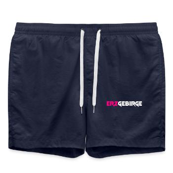 Erzgebirge meine Heimat - Badeshorts - French Navy - Vorne - AI Model Male 185 light (185cm)