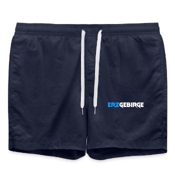 Erzgebirge meine Heimat - Badeshorts - French Navy - Vorne - AI Model Male 185 light (185cm)