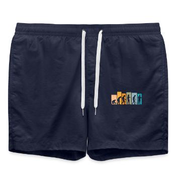 Doctor Evolution Retro Vintage Nurse - Badeshorts - French Navy - Vorne - AI Model Male 185 light (185cm)