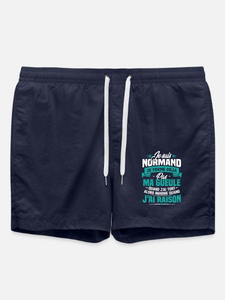 Humour cadeau Je suis Normand - Short de bain - bleu marine