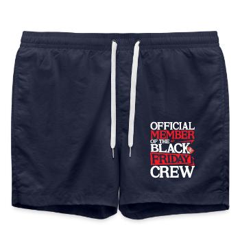 Official Member Of The Black Friday Crew - Badeshorts - French Navy - Vorne - AI Model Male 185 light (185cm)