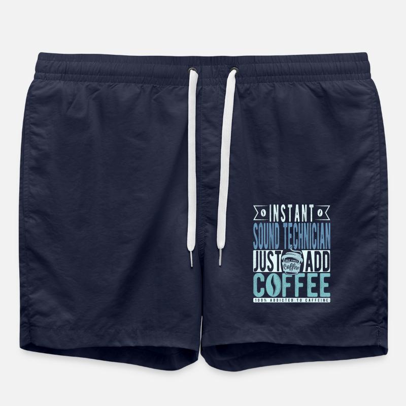 Sound technician coffee saying - Swim Trunks - french navy