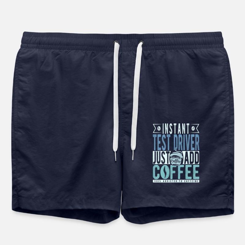 Test driver coffee saying - Swim Trunks - french navy