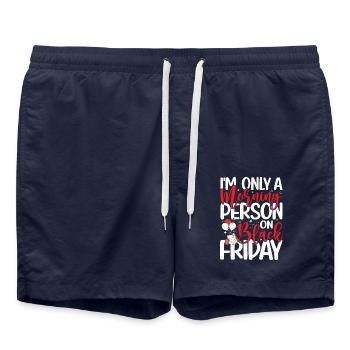 I'm Only A Morning Person On Black Friday - Badeshorts - French Navy - Vorne - AI Model Male 185 light (185cm)