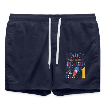 Ce petit pétard est maintenant 1 4 juillet 1. - Short de bain - bleu marine - Devant - AI Model Male 185 light (185cm)