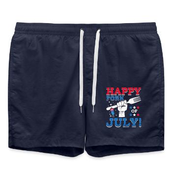 Happy Fork Of July Firecracker 4 juillet - Short de bain - bleu marine - Devant - AI Model Male 185 light (185cm)