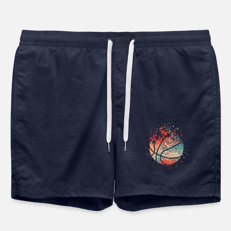 Éclaboussure de basket-ball - Short de bain - bleu marine