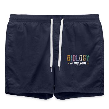 Biology is my passion - Swim Trunks - french navy - Front - AI Model Male 185 light (185cm)