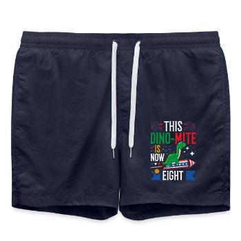 Dieser Dinomit Ist Jetzt Fünf Dinosaurier 4. Juli - Badeshorts - French Navy - Vorne - AI Model Male 185 light (185cm)