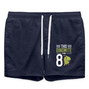 Dieser Dinomit Ist Jetzt 8 Dinosaurier 4. Juli 8. - Badeshorts - French Navy - Vorne - AI Model Male 185 light (185cm)