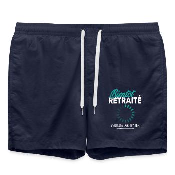Bientôt retraité veuillez patienter - Short de bain - bleu marine - Devant - AI Model Male 185 light (185cm)