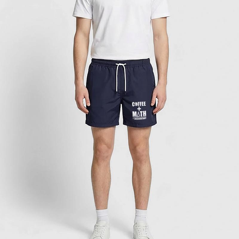 Comptable disant café + mathématiques = comptable Short de bain