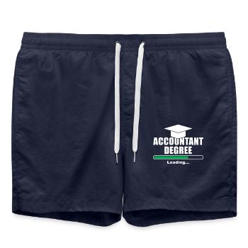 Accountant training accountant loads - Swim Trunks - french navy - Front - AI Model Male 185 light (185cm)
