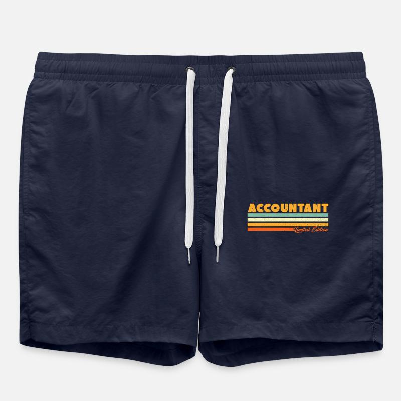 Accountant Retro Gift - Swim Trunks - french navy